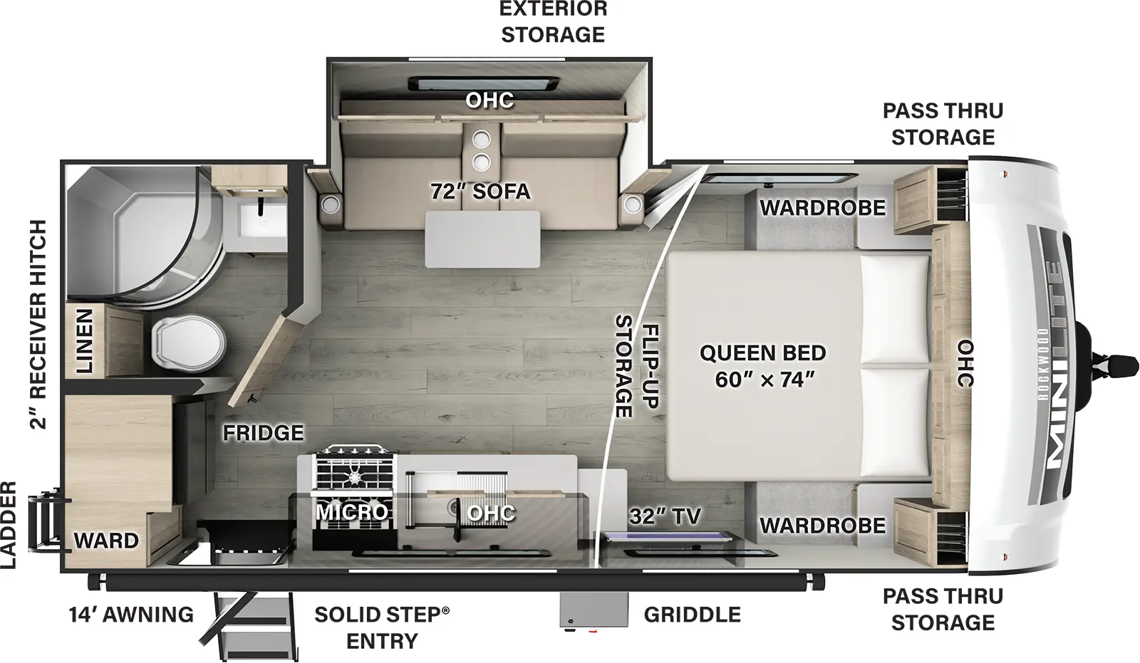 Rockwood Mini Lite 2109S Floorplan